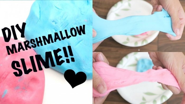 cara membuat slime Marshmallow